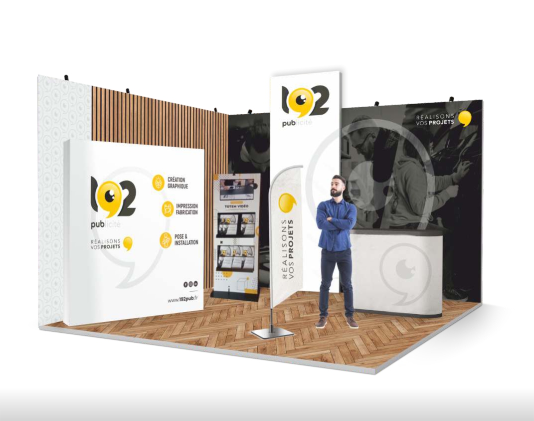 Habillage mur de stand